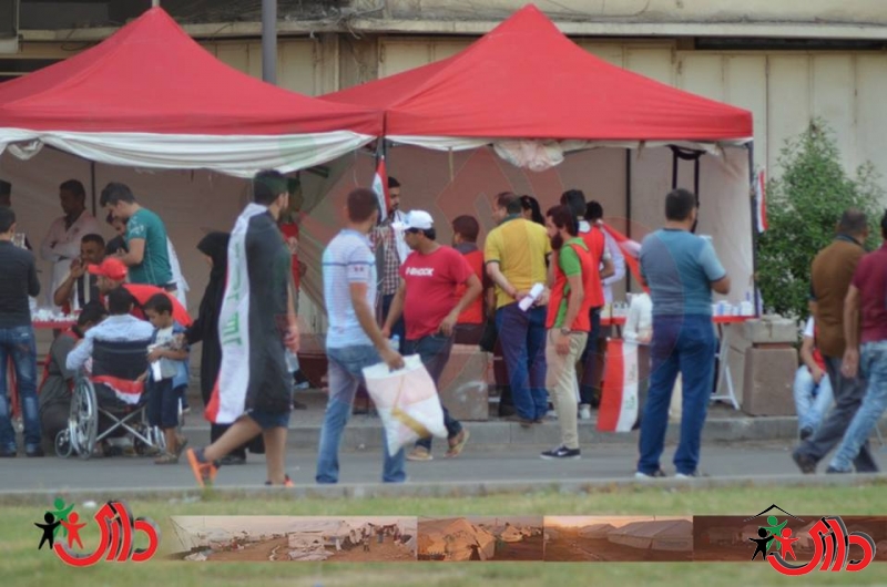 منظمة داري مستمرة بإسعاف المتظاهرين بساحة التحرير رغم منعها أمنيا