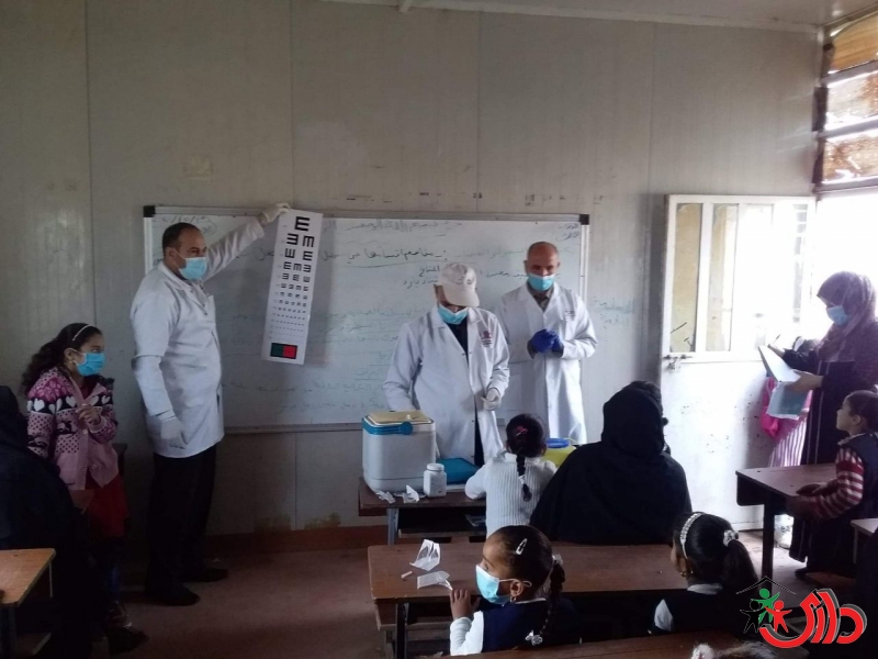 DARY organization implemented an awareness campaign and vaccination for students in the IDPs camps of Anbar